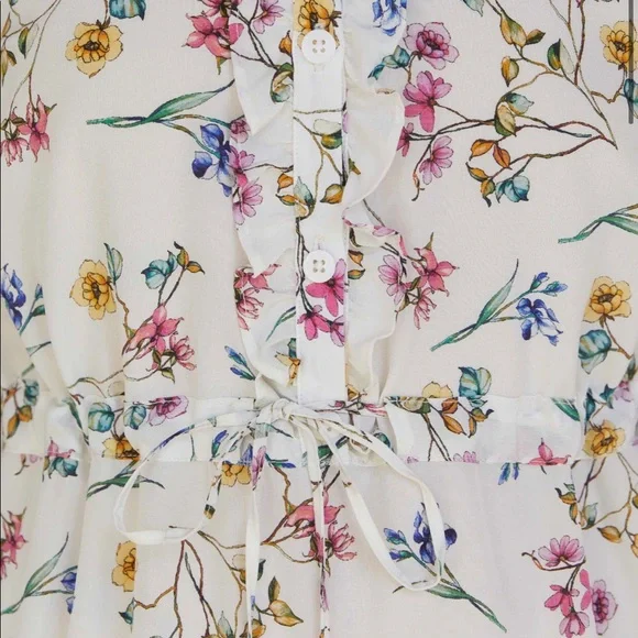 Christy Dawn Elle Dress in Alabaster Garden Silk Size Medium - Picture 6 of 8